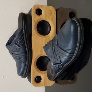 Clarks Navy leather mule womens shoes size 6